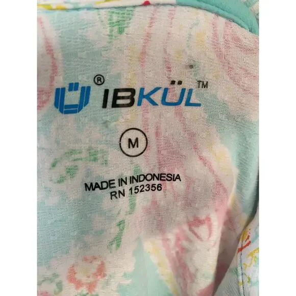 Ibkul long sleeve Sharon Seafoam 1/4 zip womens M paisley print - Picture 5 of 5